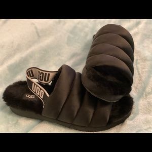 Authentic Ugg Puff Yeah Satin SlingBack Sandal